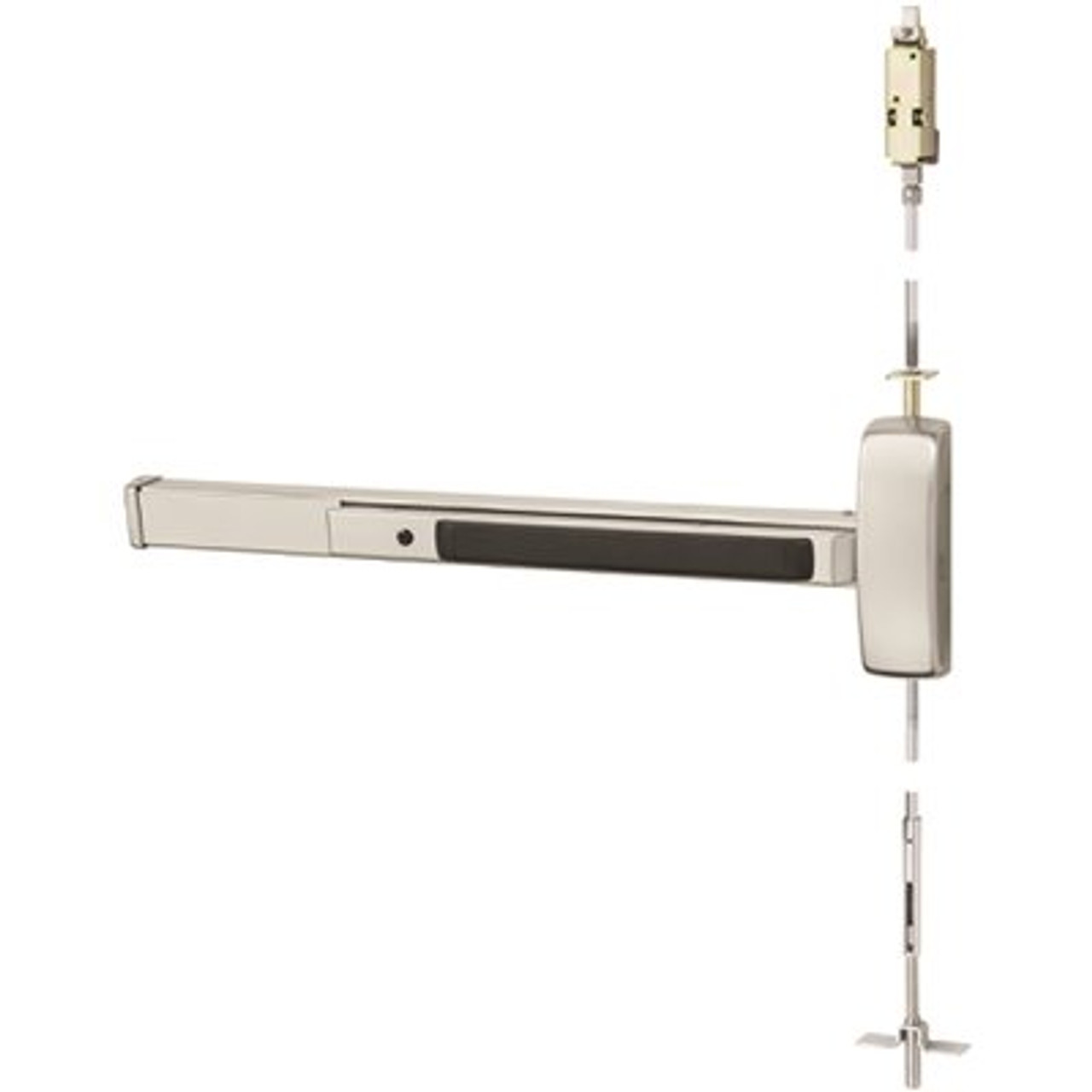 Sargent 80 Series Grade 1, Stainless Steel Finish Lhr Concealed Vertical Rod Exit Device, Exit Only