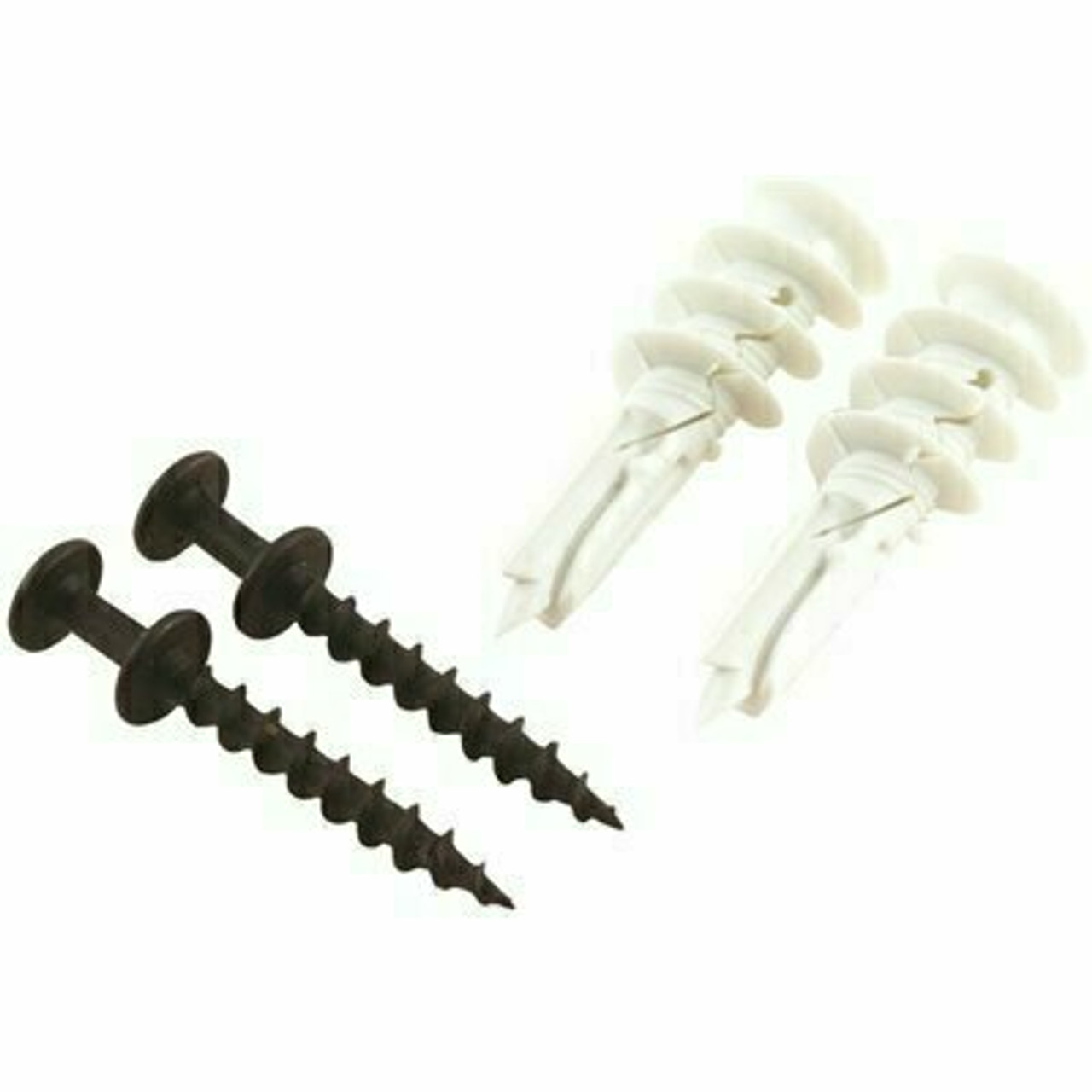 Simple Mount 1-1/4 In. Black Double-Headed Bear Claw Hangers And Anchors (2-Pack)