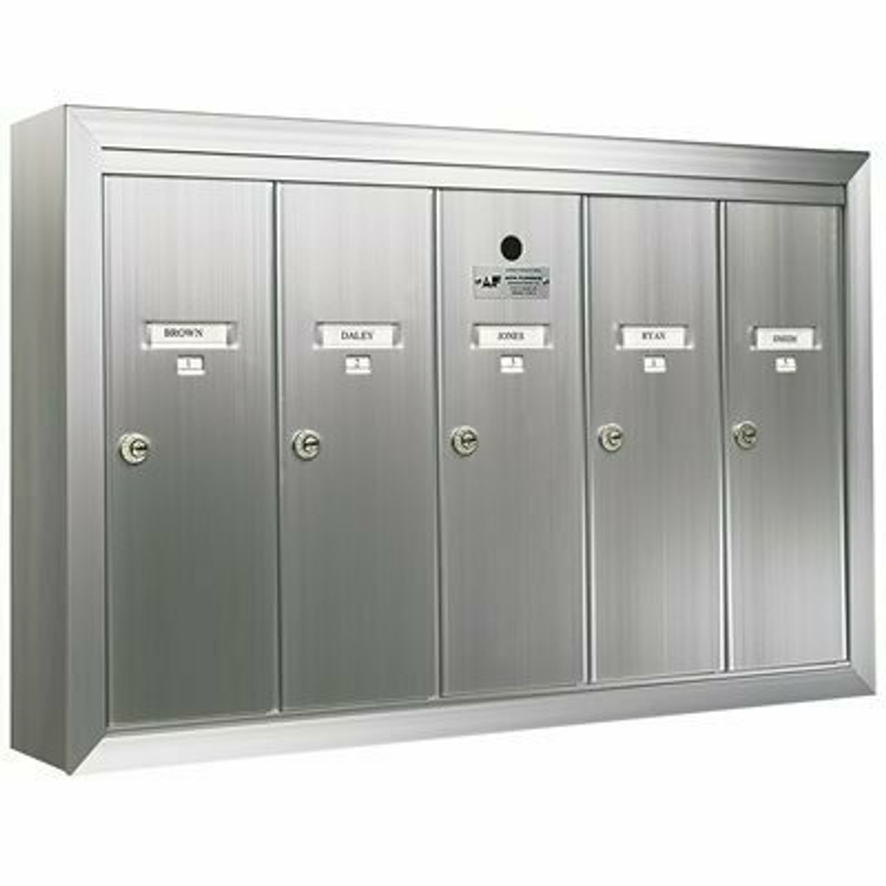 Florence 1250 Vertical 5-Compartment Aluminum Surface-Mount Mailbox