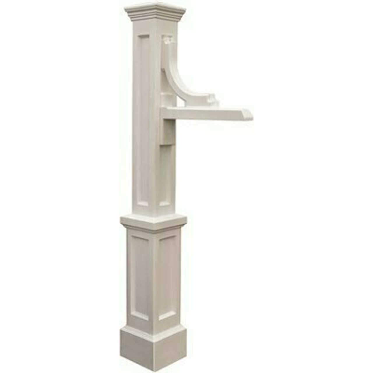 Mayne Woodhaven 56 In. Tall White Address Sign Post