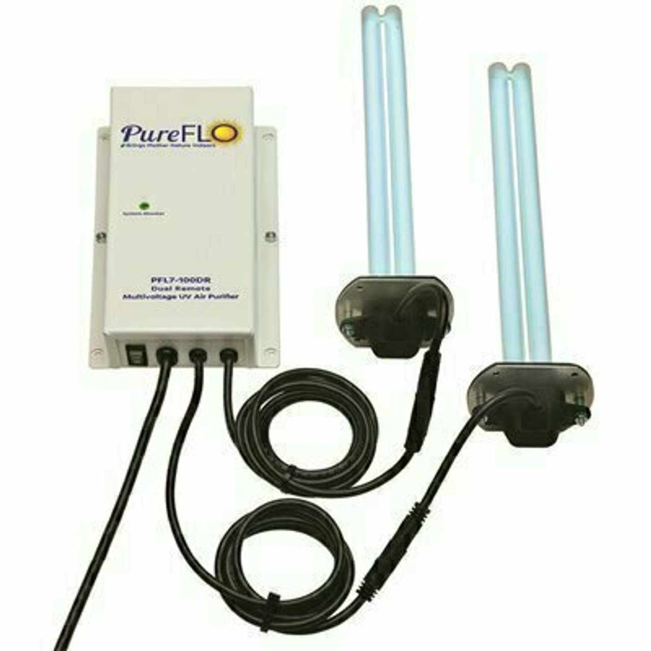 Remote Dual Lamp Unit With Two 16 In. 180 Microwatt Lamps And Two Magnetic Z-Brackets Air Purifier