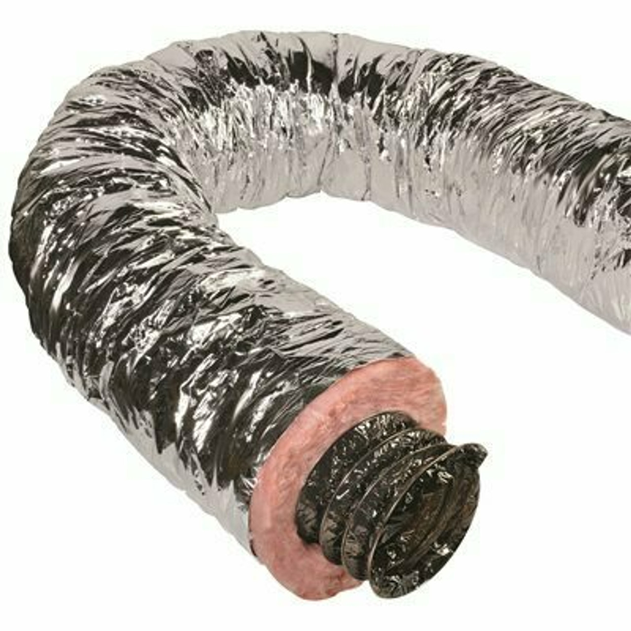 Master Flow 20 In. X 25 Ft. Insulated Flexible Duct R6 Silver Jacket
