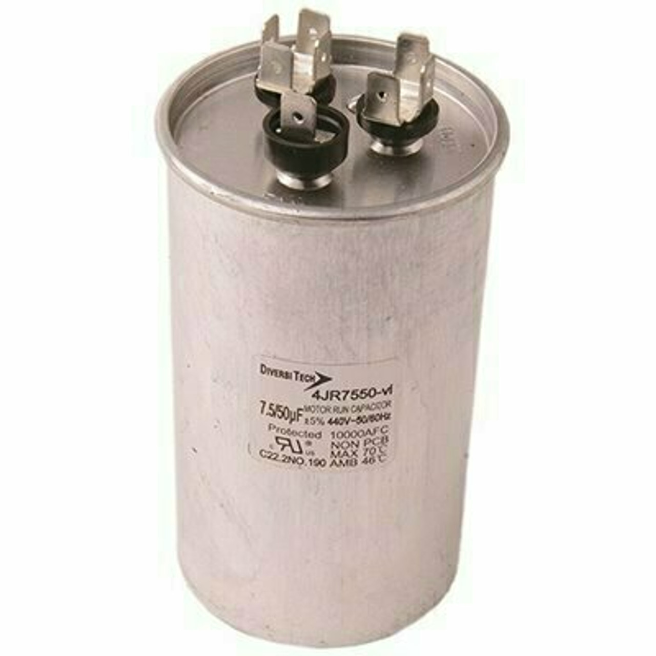 Diversitech 50/7.5 Mfd 440 Vac Round Dual Motor Run Capacitor