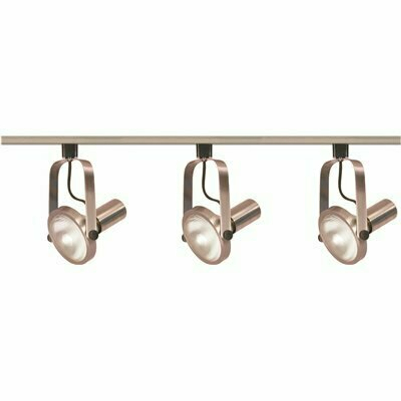 Satco 3-Light Par30 Brushed Nickel Gimbal Ring Track Lighting Kit