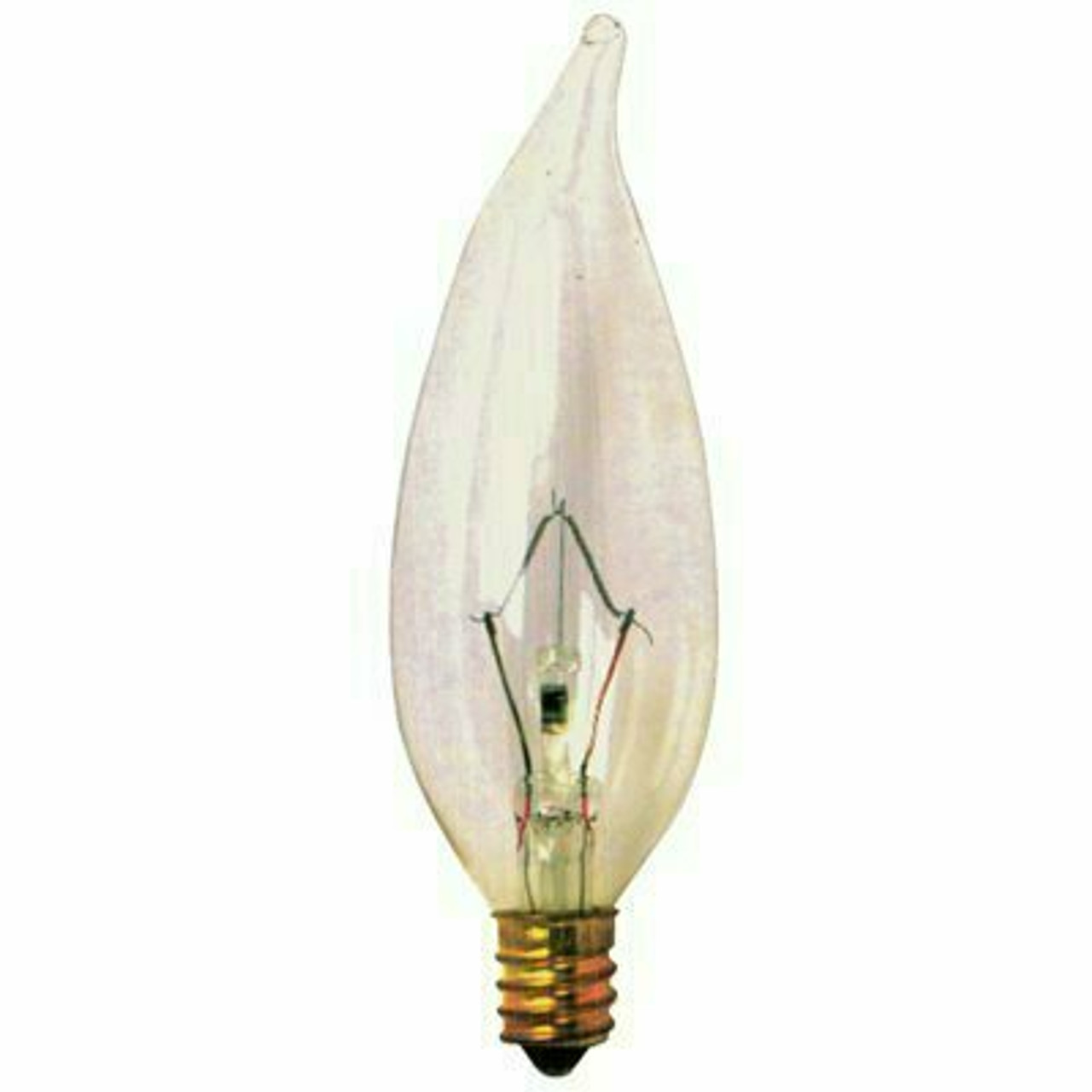 Satco Products Satco Incandescent Decorative Lamp, Ca9 1/2, 40 Watts, 130 Volts, Candelabra Base, Clear