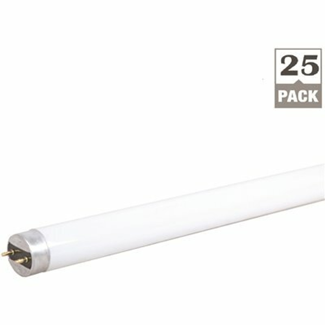 17-Watt Equivalent 8-Watt 2 Ft. Linear T8 Led Non-Dimmable Plug And Play Light Bulb Type A Bright White (25-Pack)