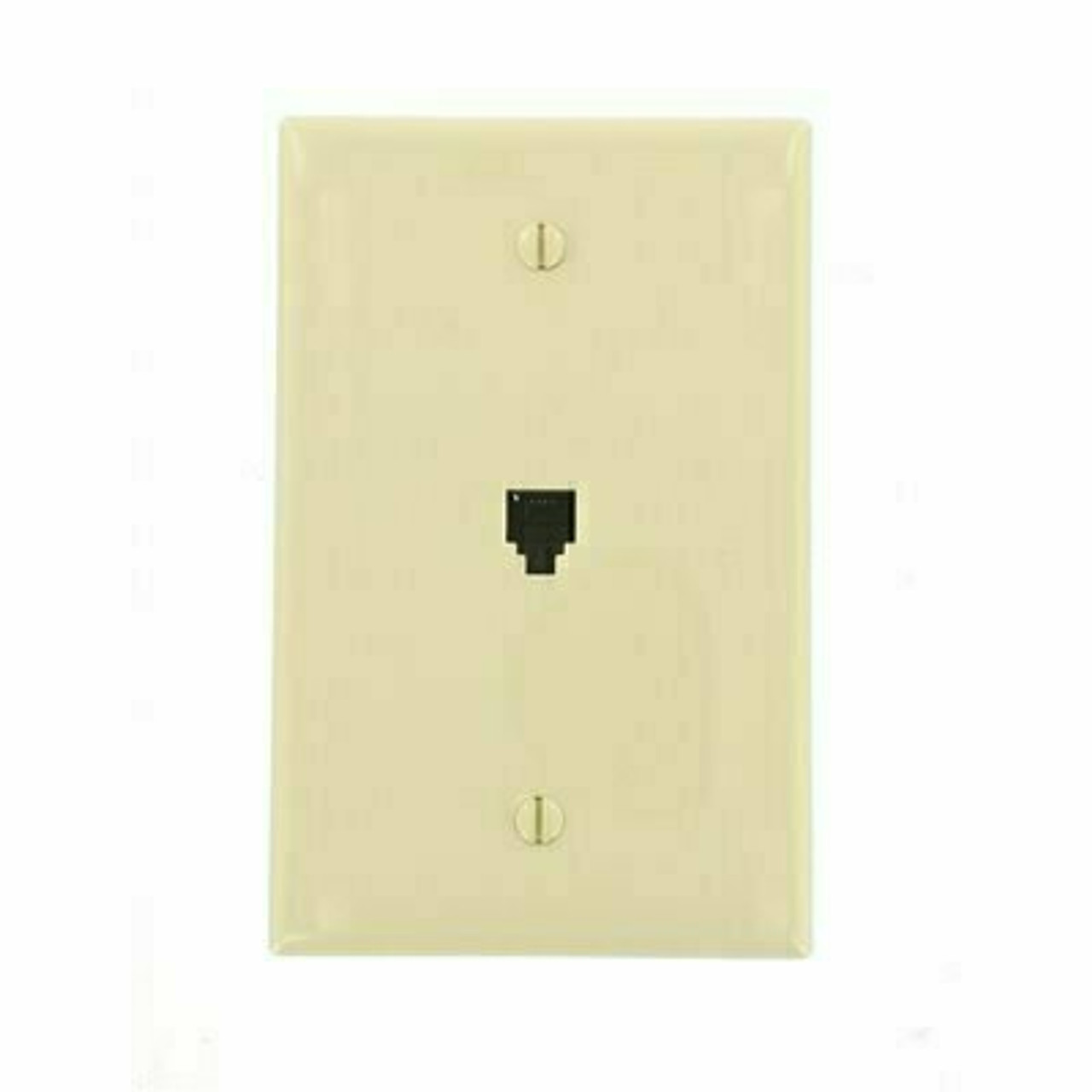 Leviton Ivory 1-Gang Phone Jack Wall Plate (1-Pack)