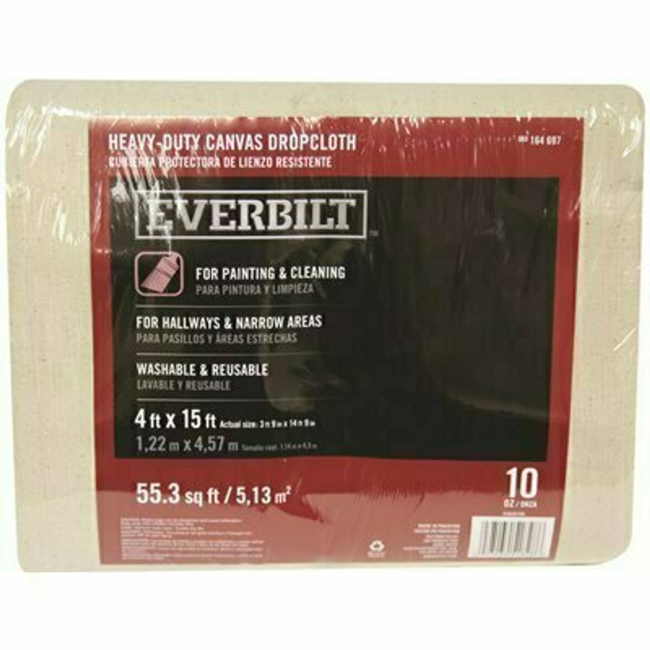 Everbilt 4 Ft. X 15 Ft. 10 Oz. Canvas Drop Cloth