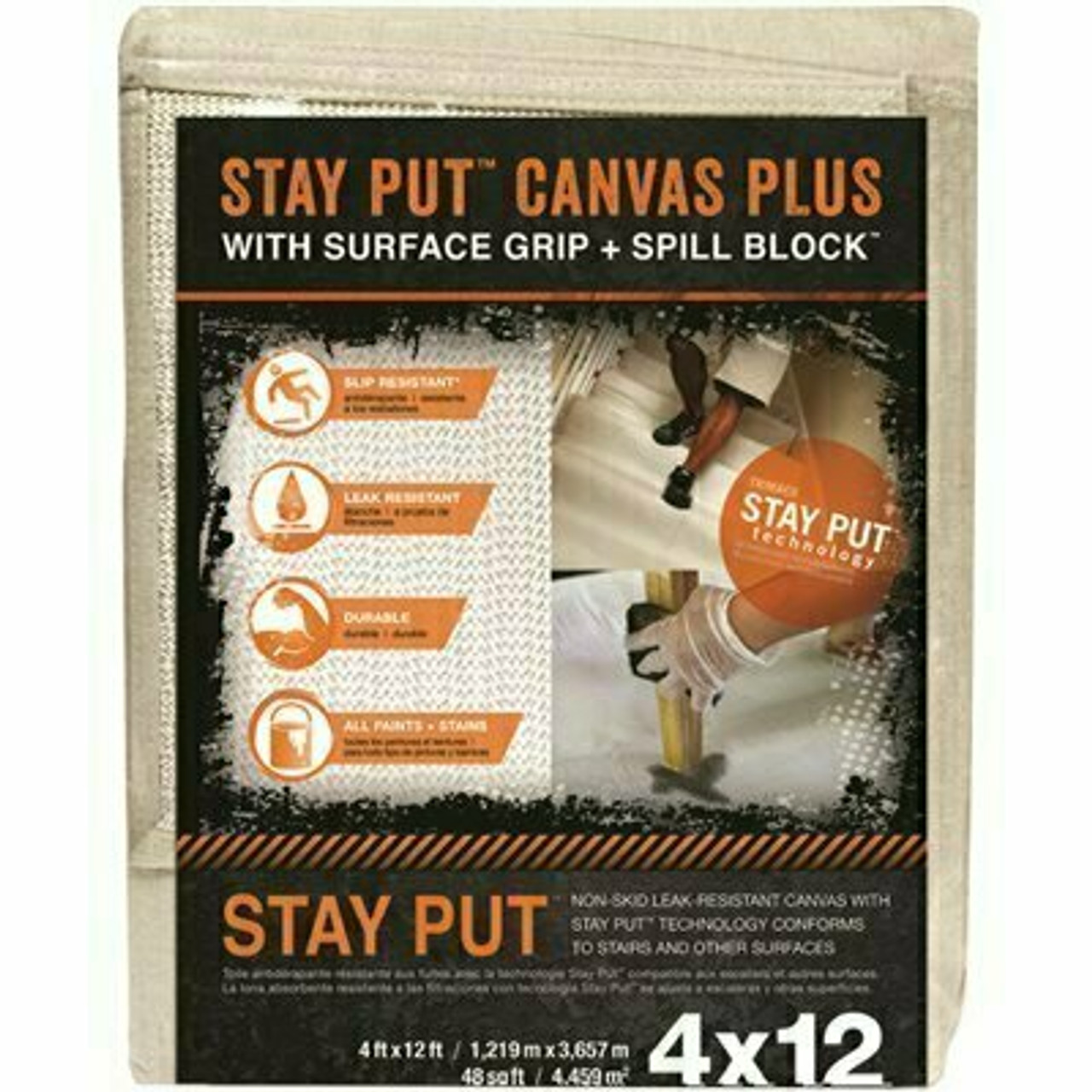 4 Ft. X 12 Ft. Stay Put Canvas Plus Drop Cloth Runner