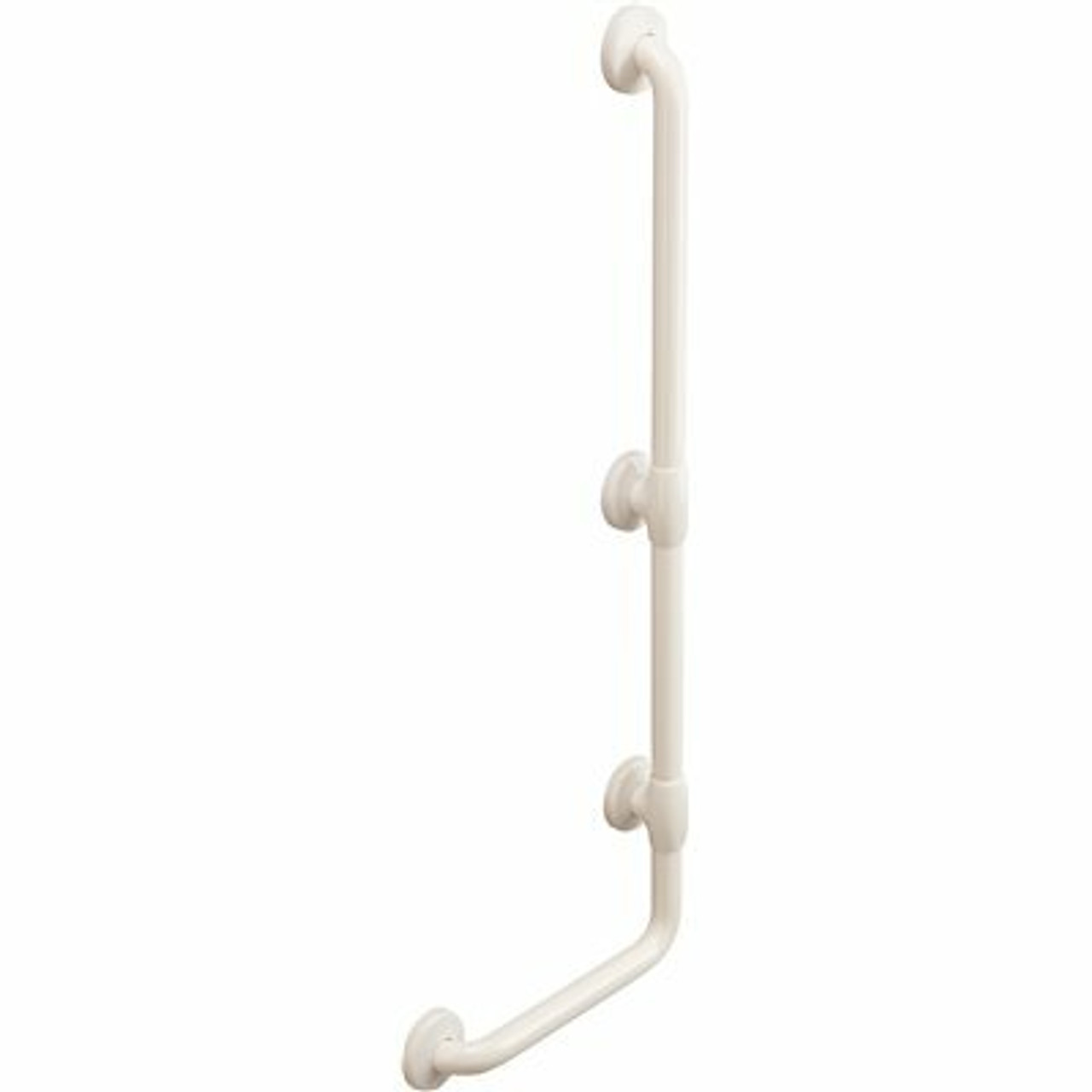 Ponte Giulio Usa 32 In. Antimicrobial Vinyl Coated L-Shape Grab Bar In White - 318113330