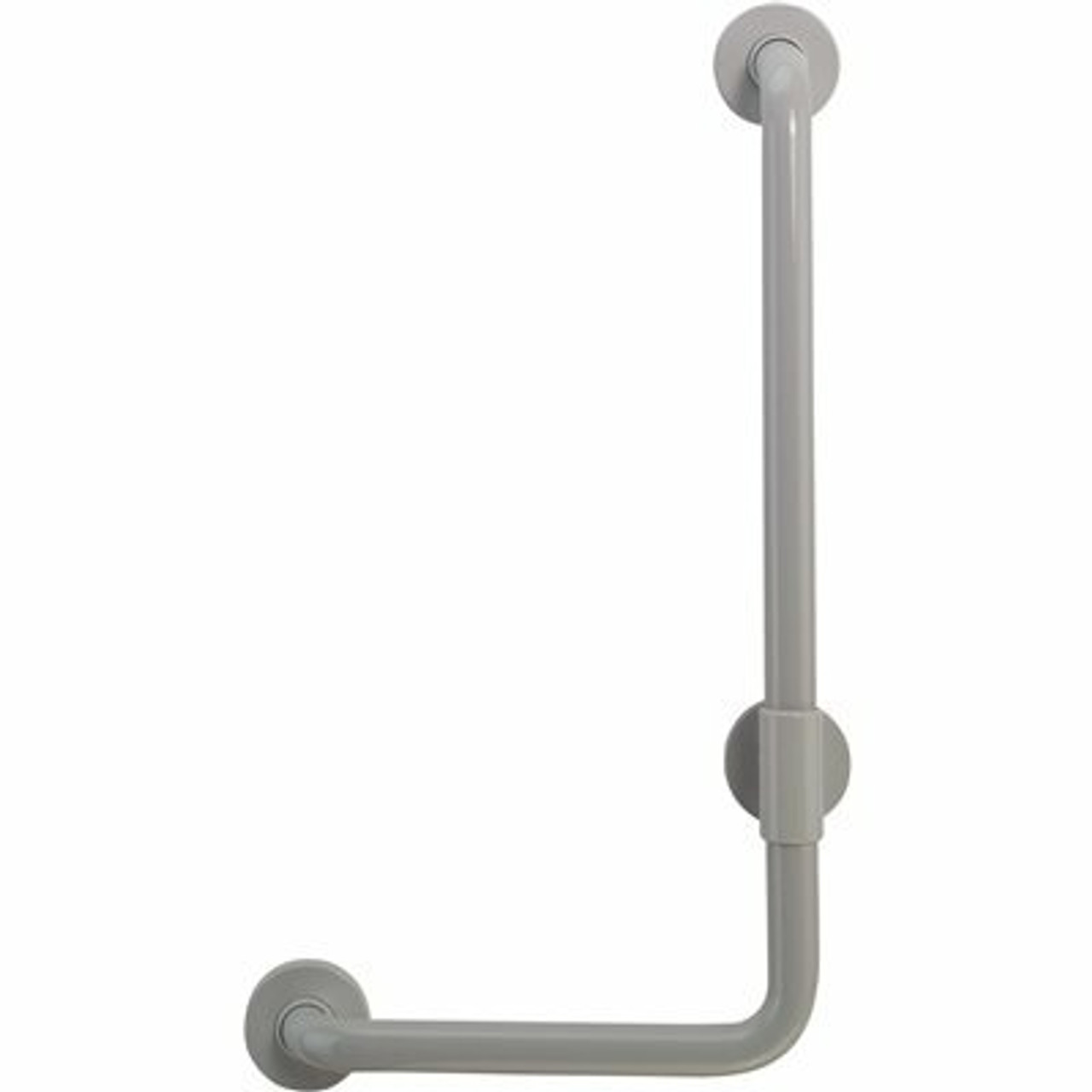 Ponte Giulio Usa 36 In. Contractor Antimicrobial Vinyl Coated L-Shape Grab Bar In Light Gray - 318113342