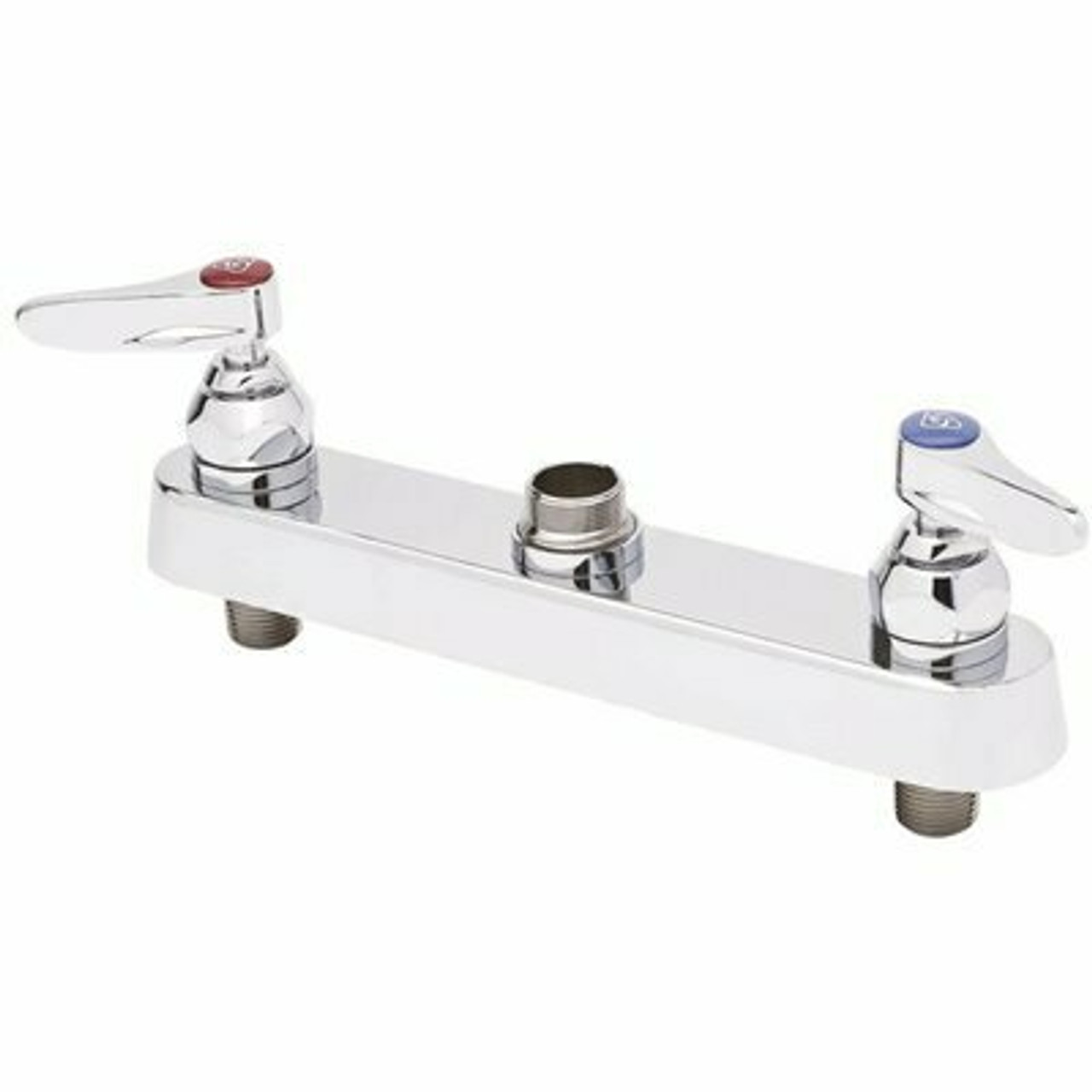 T&S Workboard 2-Handle Bar Faucet Less Nozzle In Polished Chrome