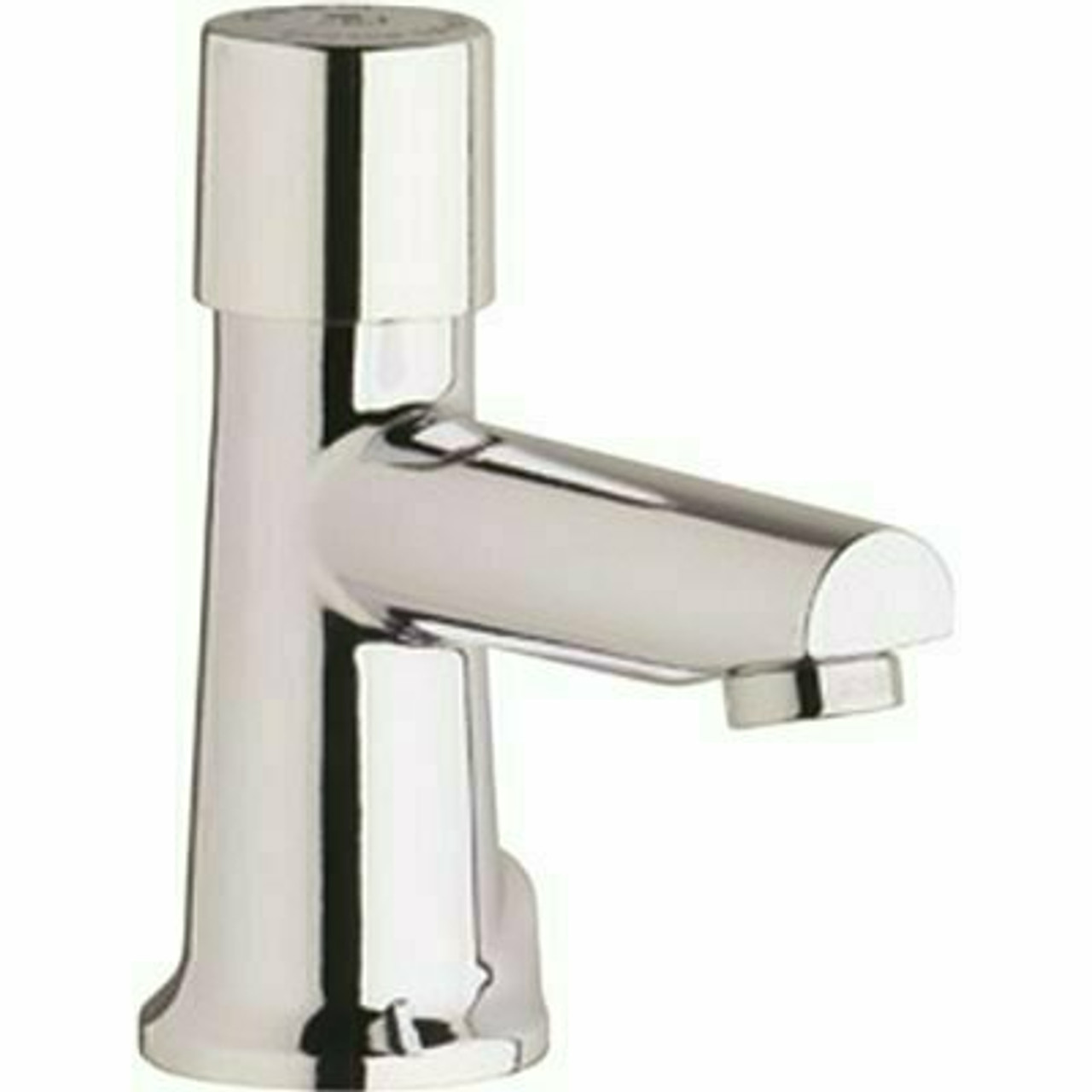 Chicago Faucets Single Handle Deck-Mounted Hot/Cold Metering Mixing Faucet With Mvp Cartridge 4 In. 0.5 Gpm Chrome-Plated