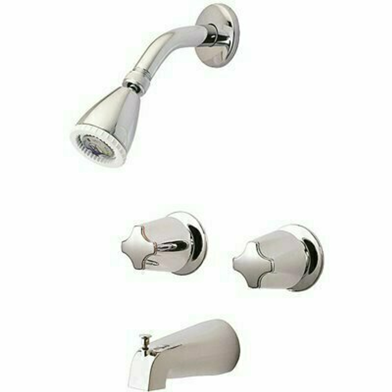 Pfister 2-Handle 1-Spray Tub And Shower Faucet With Metal Knob Handles In Polished Chrome (Valve Included)