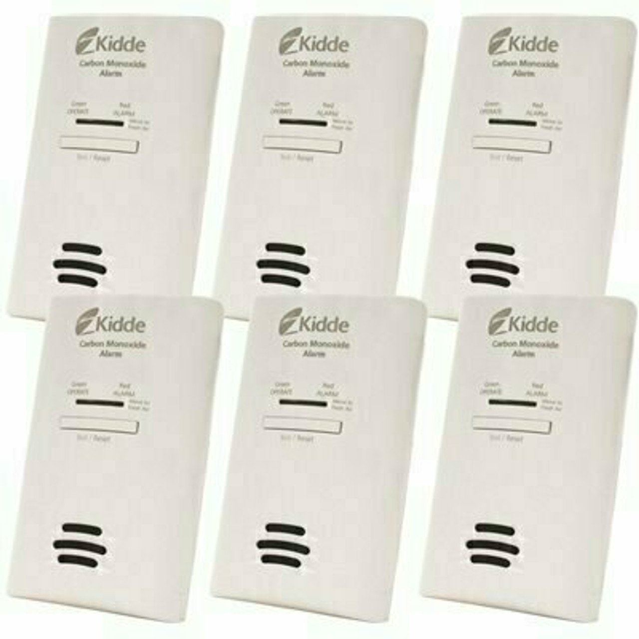 Kidde Firex Plug-In Carbon Monoxide Detector With Aa Battery Backup (6-Pack)