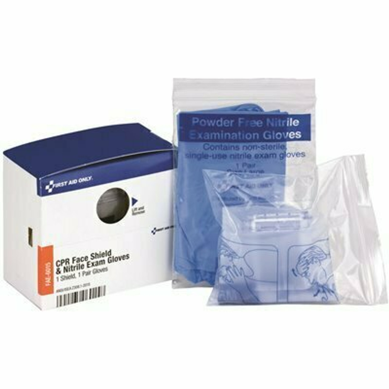 Smartcompliance Cpr Face Shield And 2 Nitrile Exam Gloves Refill