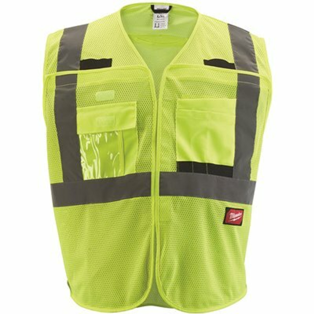 Milwaukee 4X-Large/5X-Large Yellow Class 2 Breakaway Polyester Mesh High Visibility Safety Vest With 9-Pockets