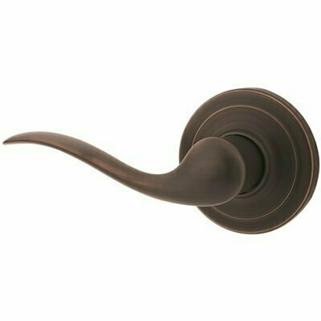 Kwikset Tustin Venetian Bronze Left-Handed Half-Dummy Door Lever With Microban Antimicrobial Technology