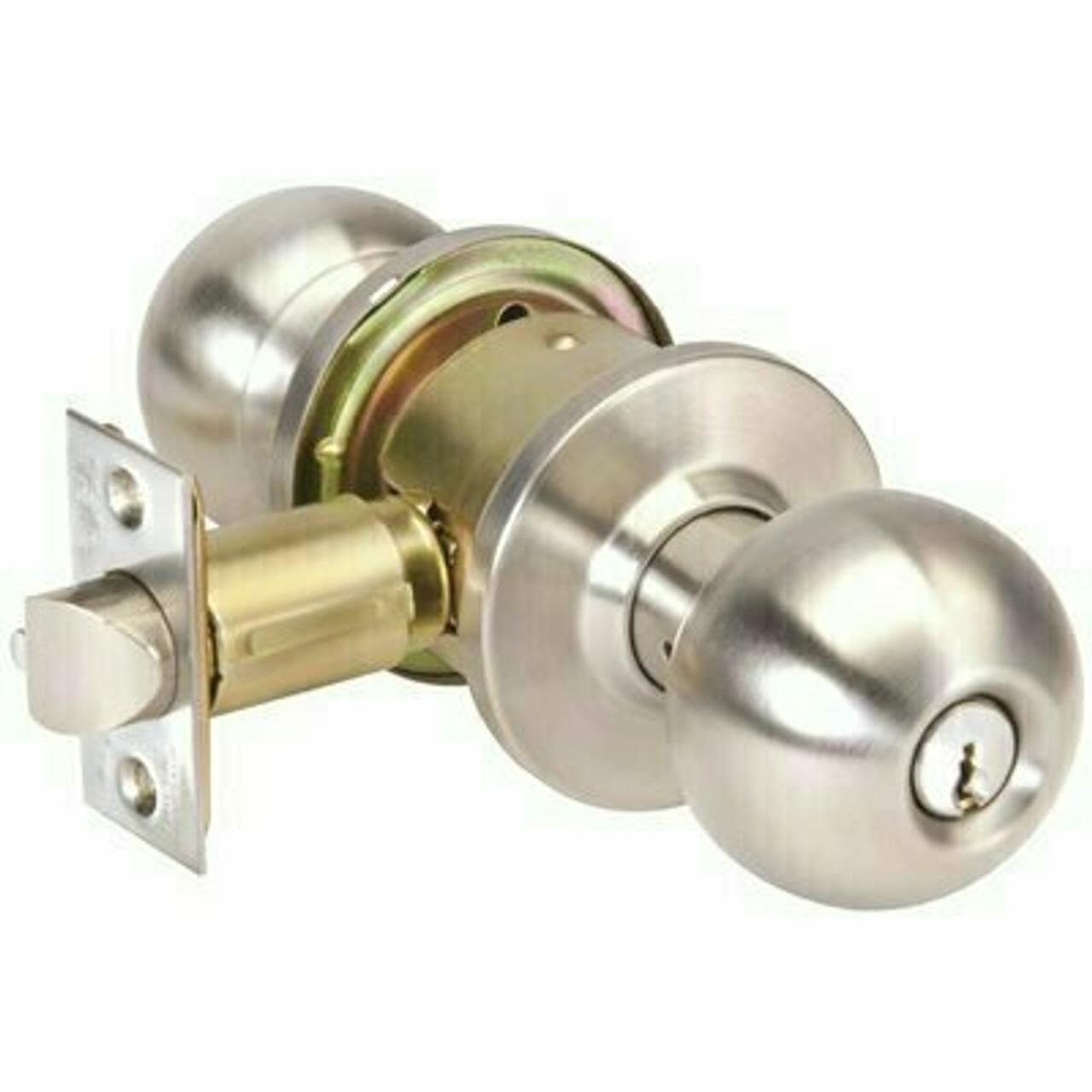 Yale Grade 2 Stainless Steel Cylindrical Door Knob Storeroom Function Handleset