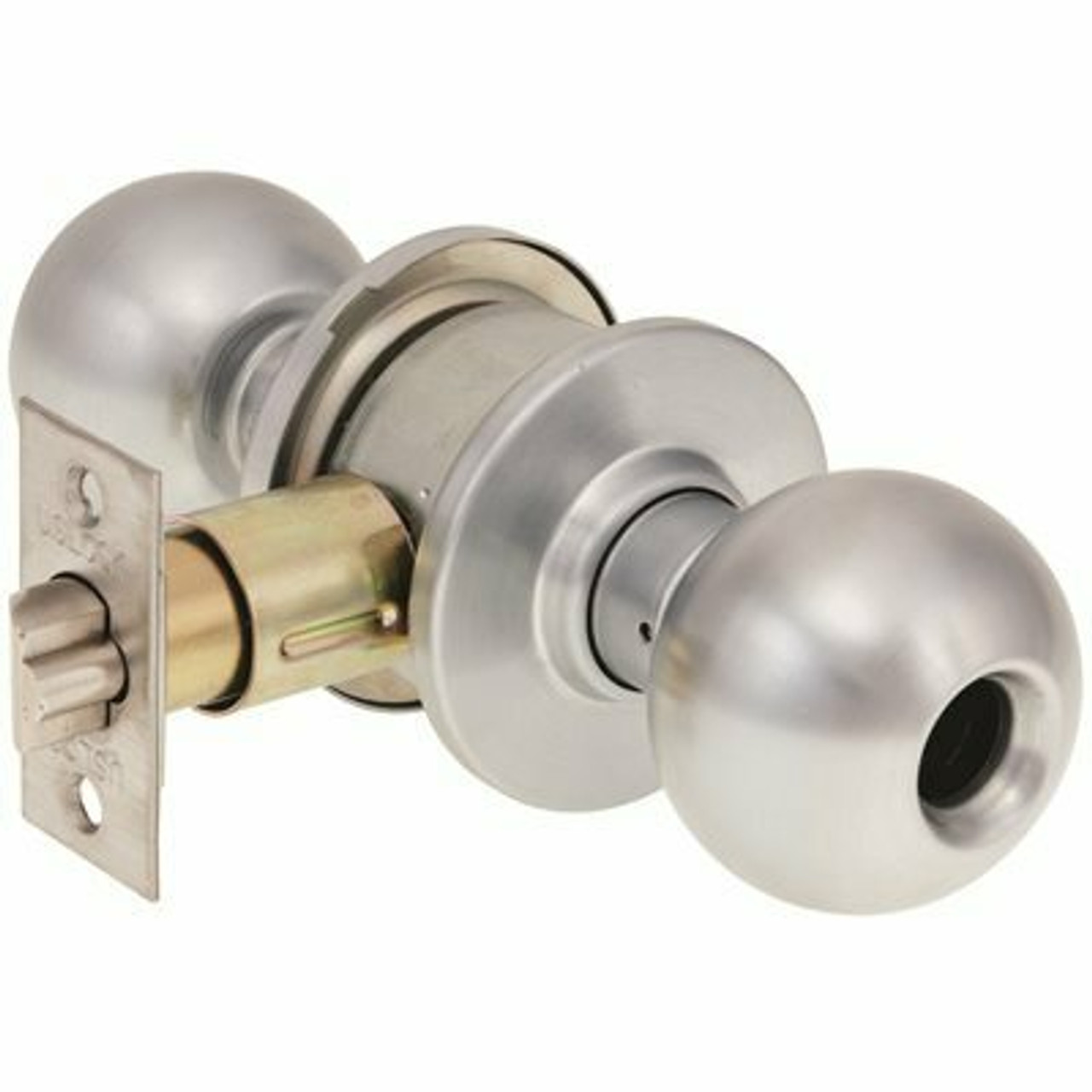 Us Lock Us Lock 2030 Series Entry Lockset  2-3/4" Bs Less Cyl Ball D Chrm