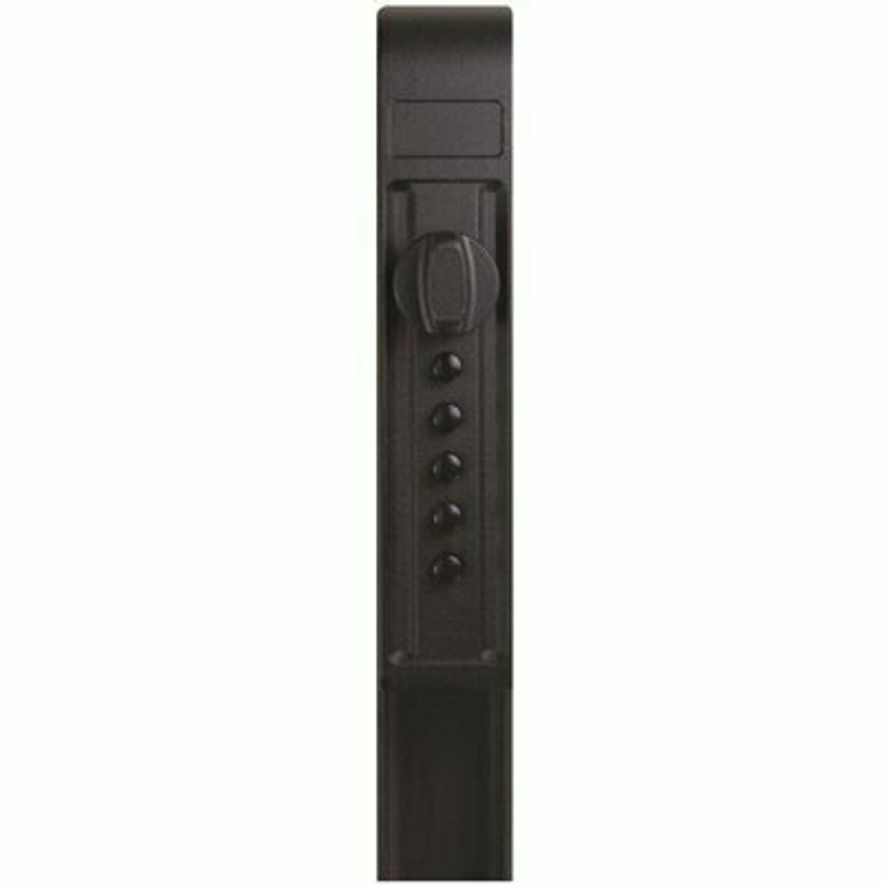 51-1/4 In. File Guard Black Lexan Pushbutton Access Pushbutton Cabinet Lock Set, File, Thumbturn Knob, Keyless