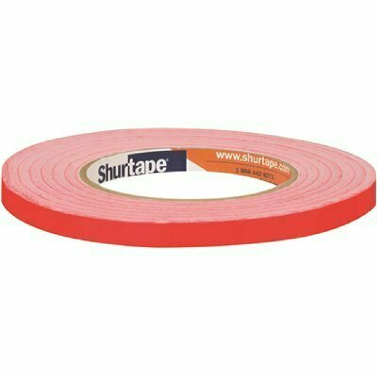 Shurtape Pp 808 2.1 Mils 9 Mm X 165 M (0.35 In. X 180 Yds.) General Purpose Upvc Film Tape, Red (1-Case) (96-Rolls)