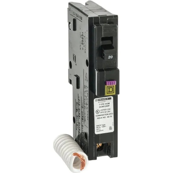 Square D 20 Amp Single-Pole Dual Function, Cafci And Gfci Circuit Breaker