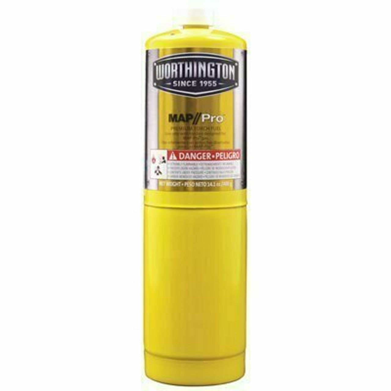 Mapp/Pro Gas Cylinder With Seam Cover Plates, 16 Oz.