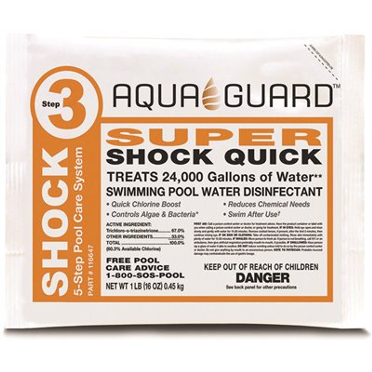 AQUAGUARD 1 lb. Super Shock Quick Pool Shock (24-Pack)