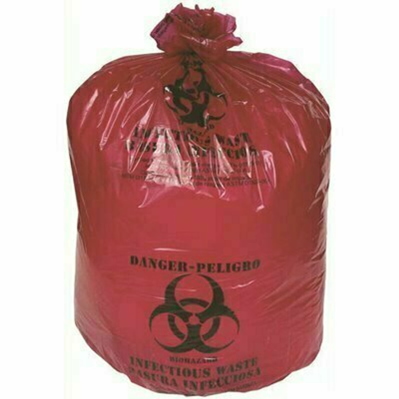 Berry Plastics 36 Gal. High-Density Red Trash Bags (25/Roll, 10 Rolls/Case)