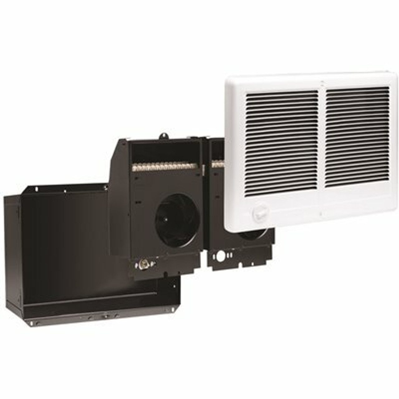 Cadet 240/208-volt 4,000/3,000-watt Com-Pak Twin In-wall Fan-forced Electric Heater in White with Thermostat