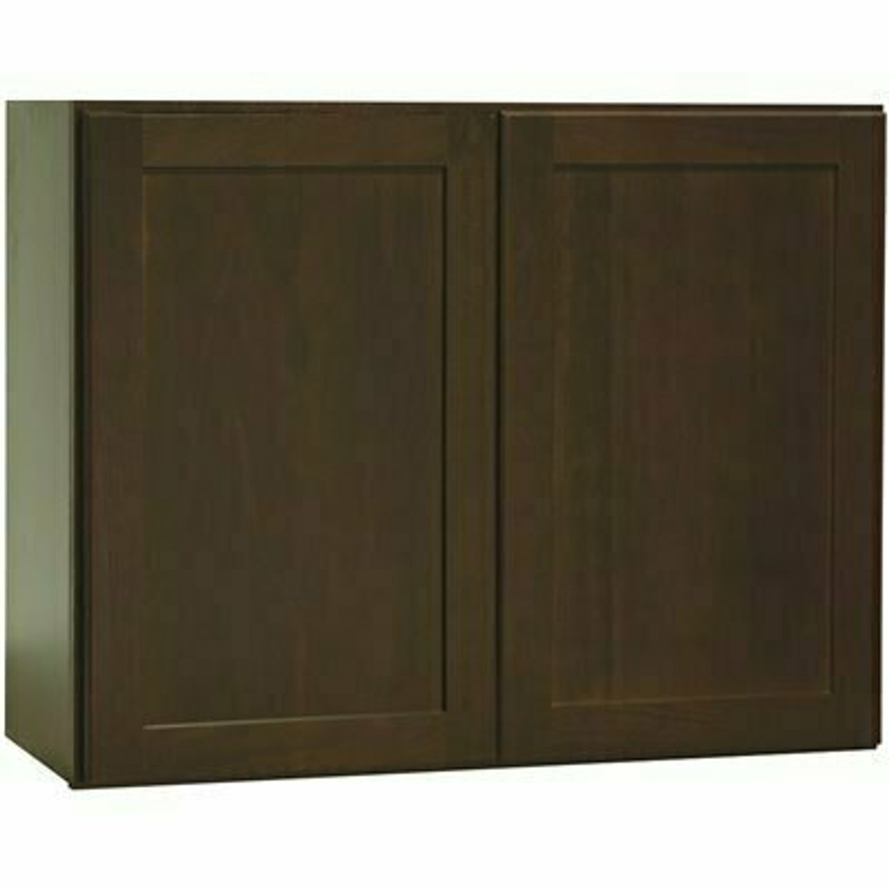 Hampton Bay Shaker Assembled 30 in. X 23.5 in. X 12 in. Wall Bridge Kitchen Cabinet In Java