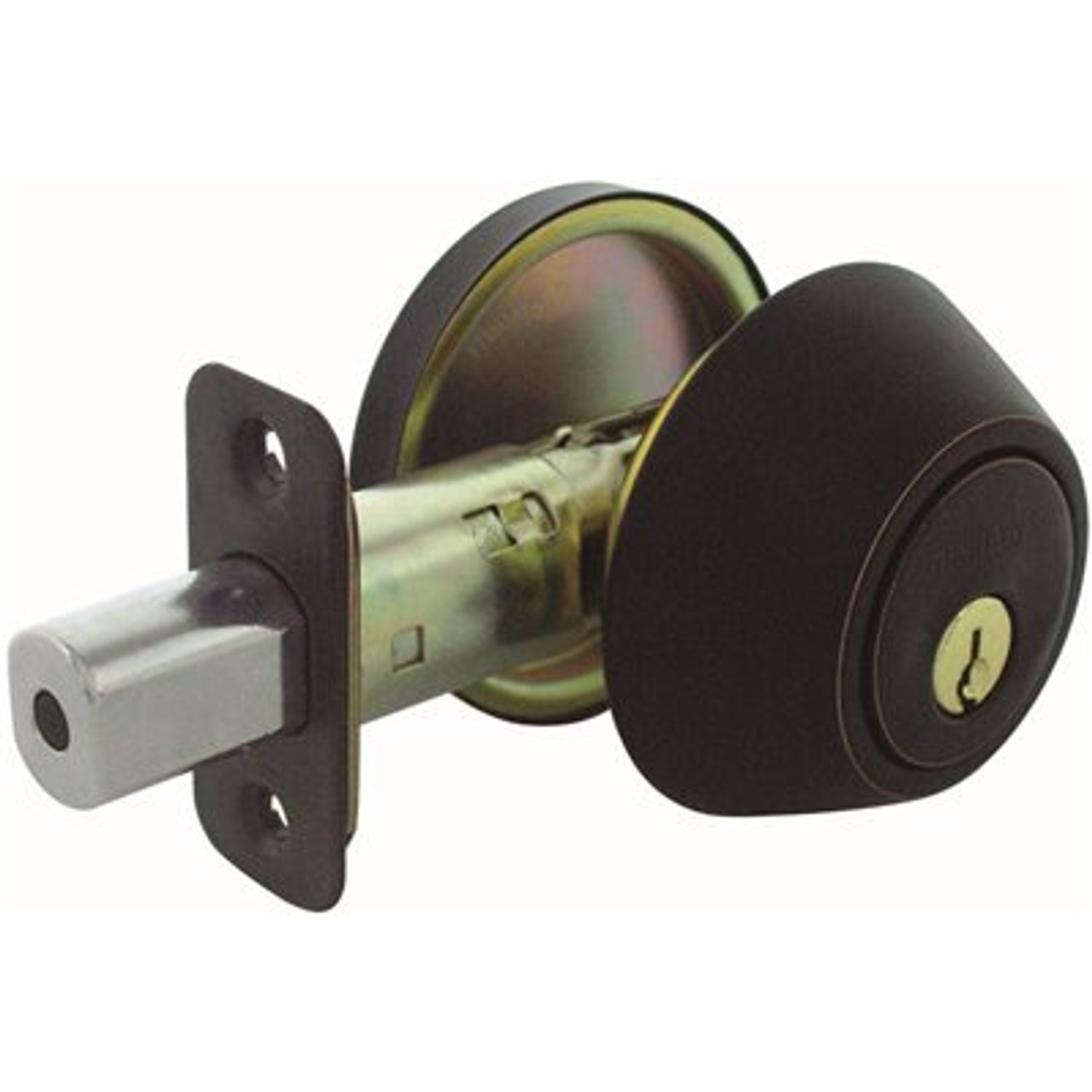 Defiant Aged Bronze Single Cylinder Deadbolt With Kw1 Keyway Keyed Differently