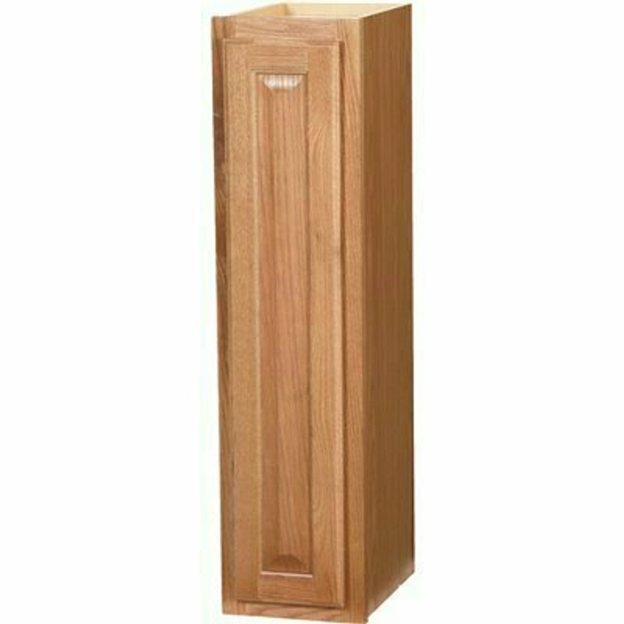 Hampton Bay Hampton 9 in. W x 12 in. D x 36 in. H Assembled Wall Kitchen Cabinet in Medium Oak