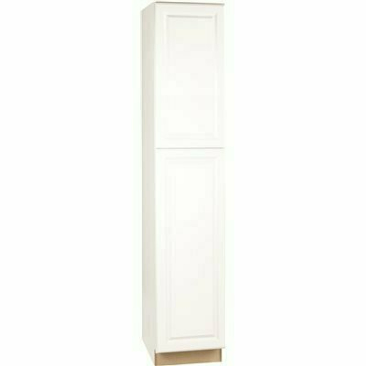 Hampton Bay Hampton Satin White Raised Panel Stock Assembled Pantry Kitchen Cabinet (18 in. X 90 in. X 24 In.)