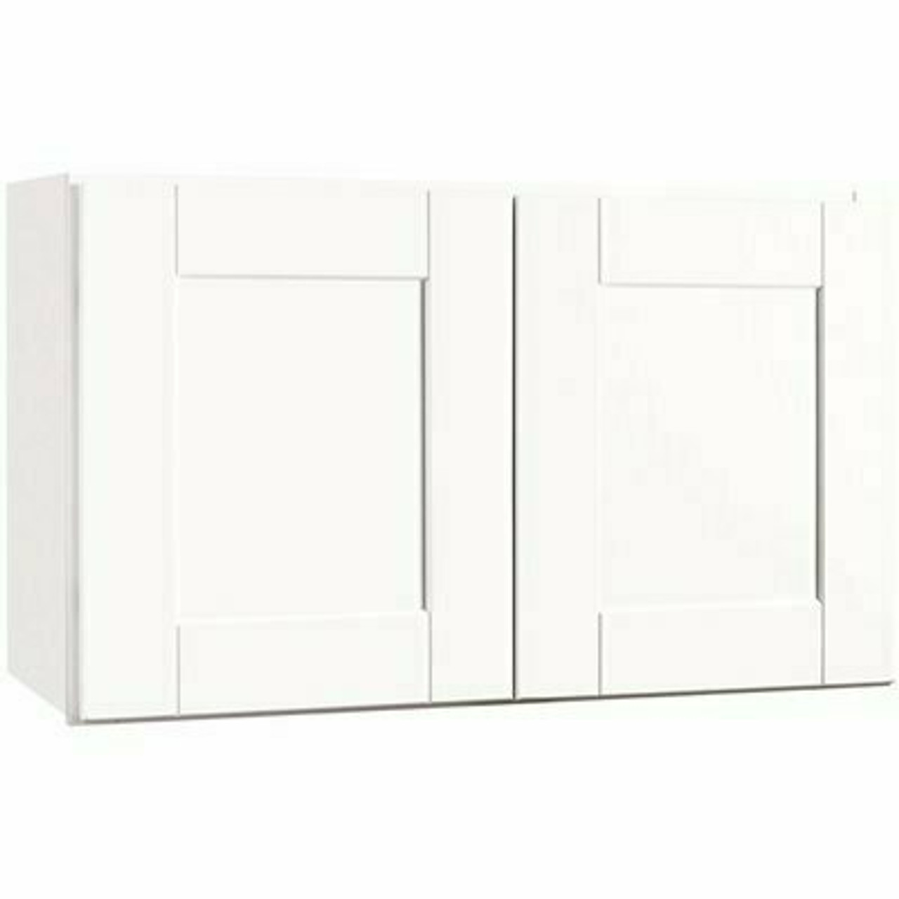 Hampton Bay Shaker Assembled 30X23.5X15 in. Wall Bridge Kitchen Cabinet In Satin White