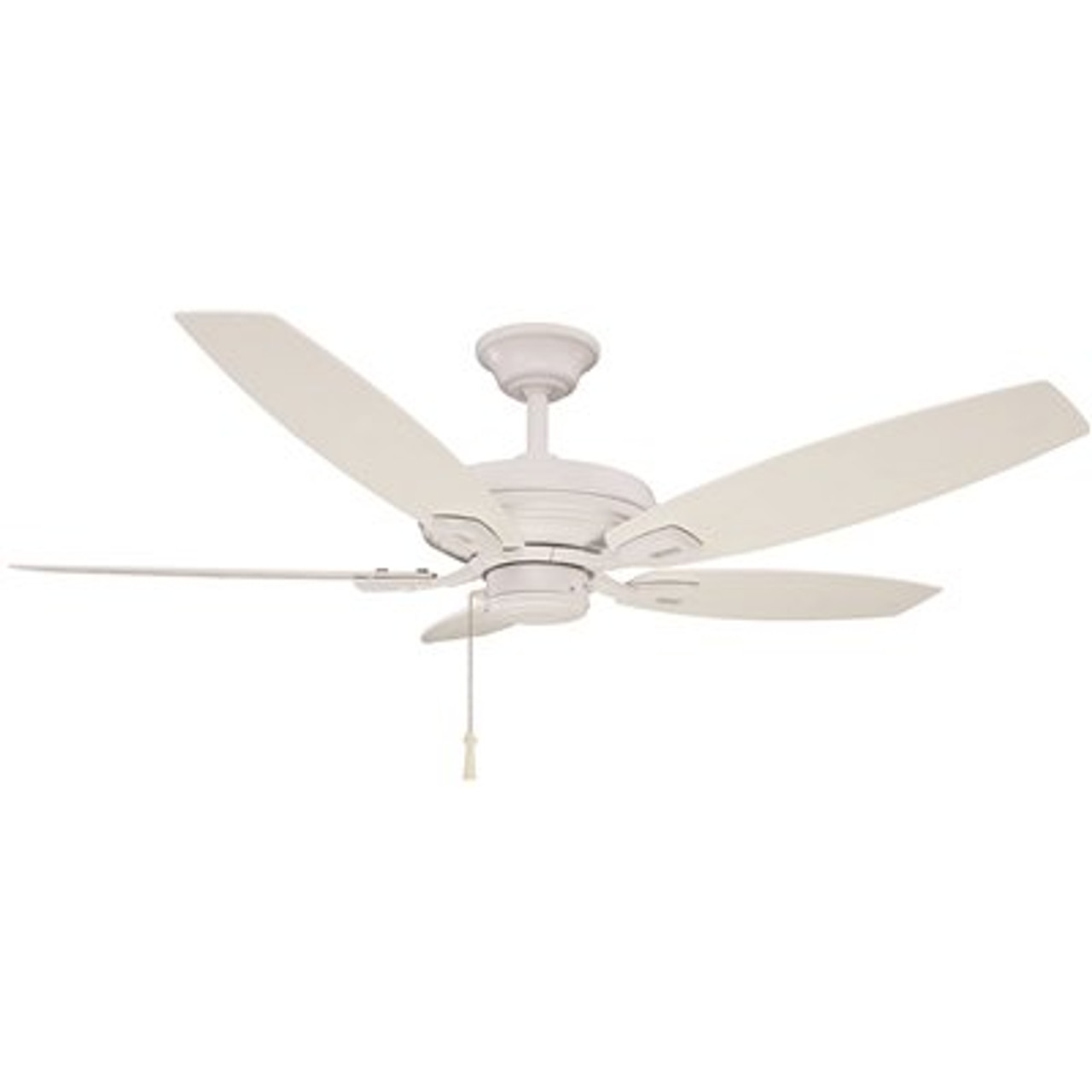 Hampton Bay North Pond 52 in. Led Outdoor Matte White Ceiling Fan With Light