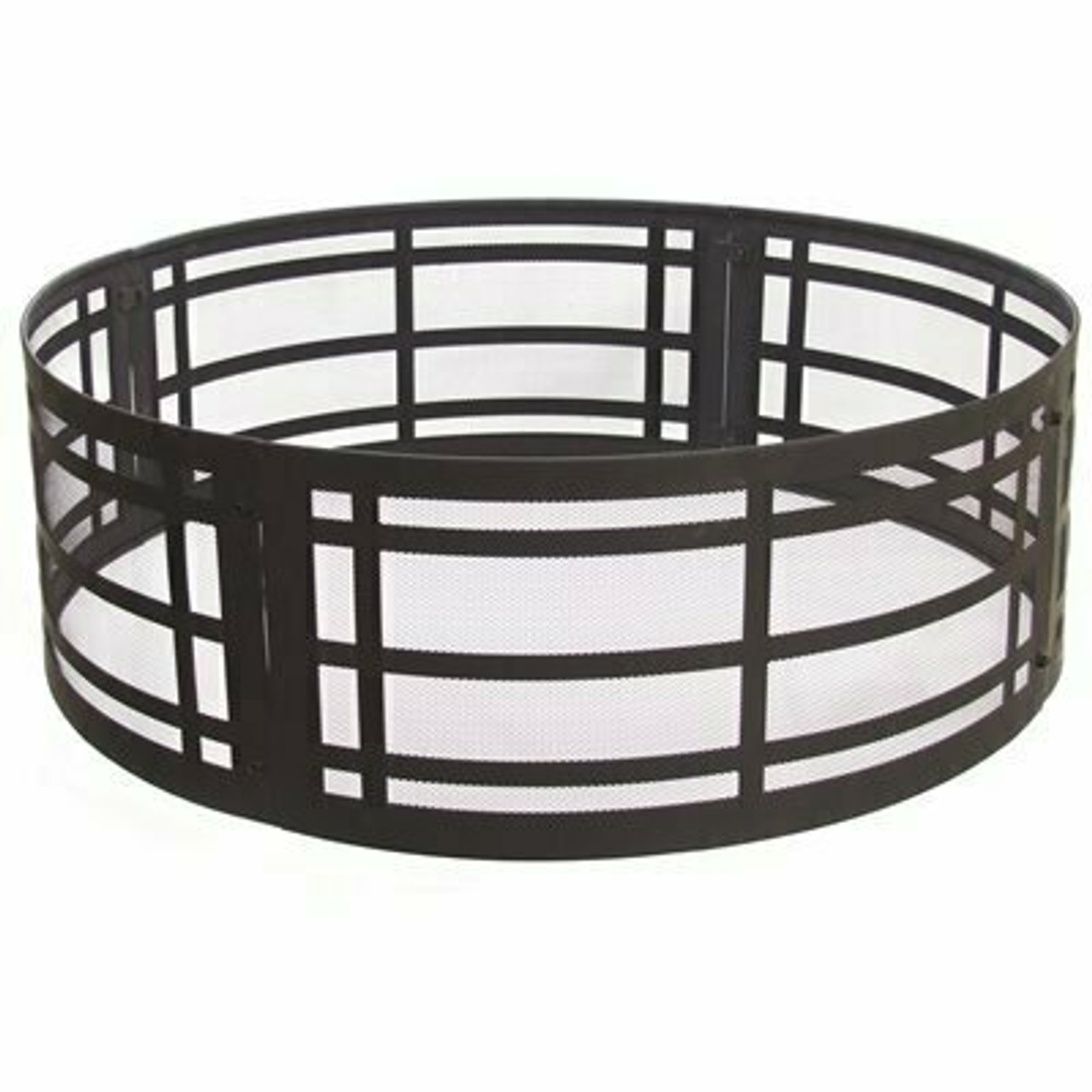 Pleasant Hearth Classic 36 in. x 12 in. Round Steel Wood Fire Ring in Black