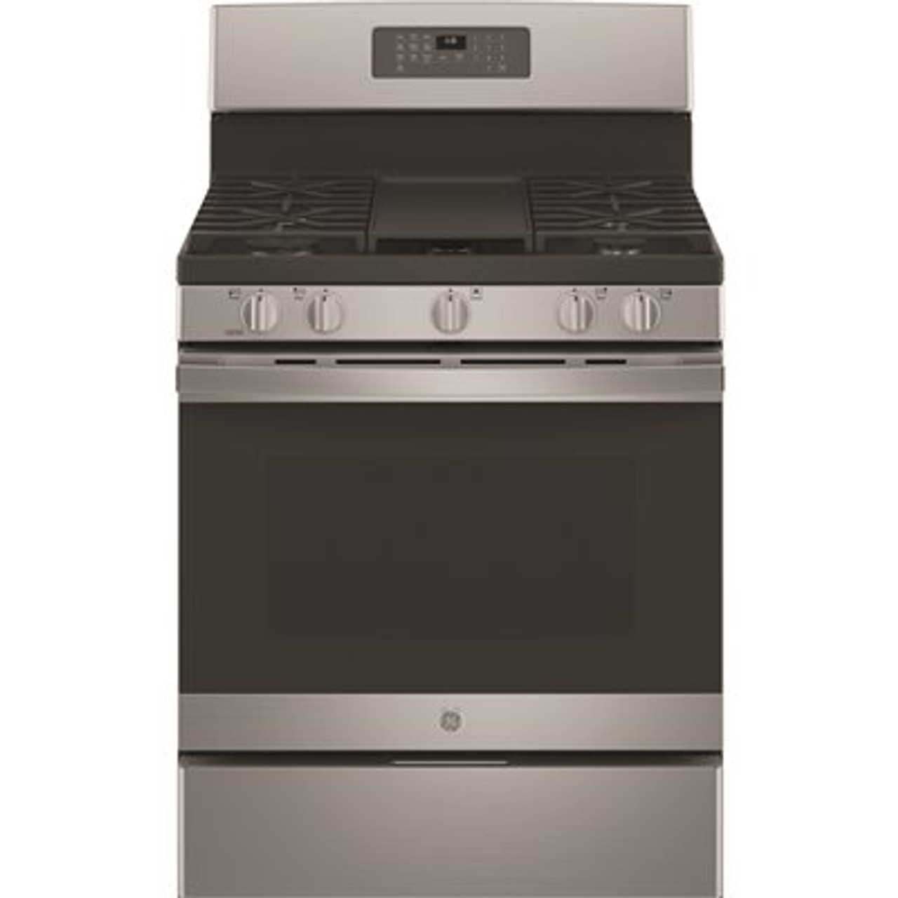 GE 30 in. 5 cu. ft. Gas Range with Self-Cleaning Oven in Stainless Steel with Griddle