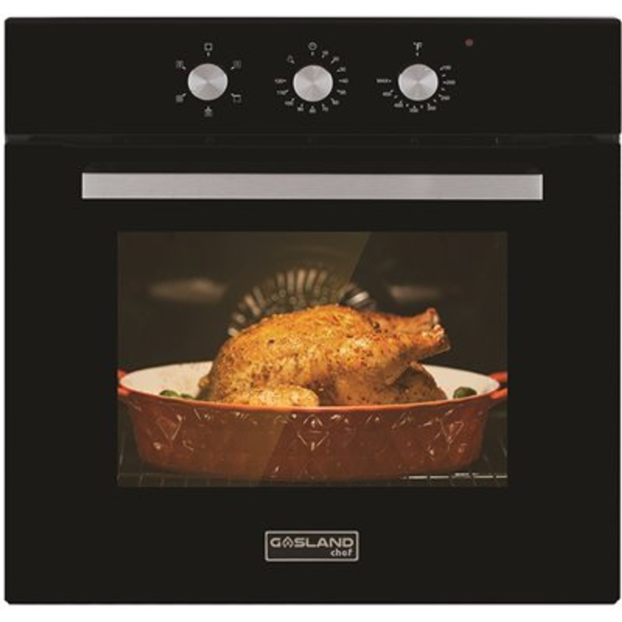 GASLAND Chef 24 in. Built-In Single Electric Wall Oven with 5 Cooking Functions, Mechanical Knobs Control in Black