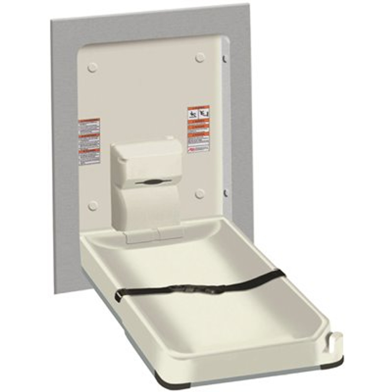 Vertical Recessed Baby Changing Station in Stainless Steel