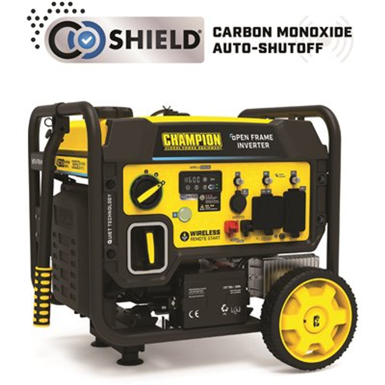 Champion Power Equipment 4500-Watt Remote Start Gasoline Powered Open Frame Inverter Generator with CO Shield