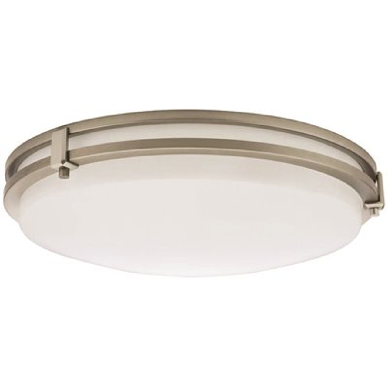 Lithonia Lighting Saturn 24-Watt Brushed Nickel Integrated LED Flush Mount