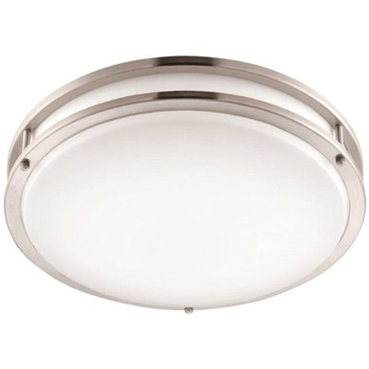 EnviroLite 10 in. 1-Light Brushed Nickel Selectable Dimmable LED Flush Mount