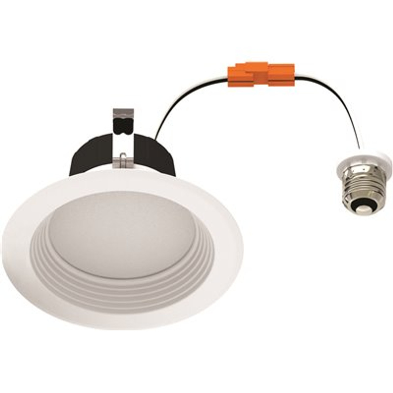 4 in. 8-Watt Selectable CCT Integrated LED Recessed Light Deep Baffle Downlight Trim Wet Loc CEC Compliant Dim