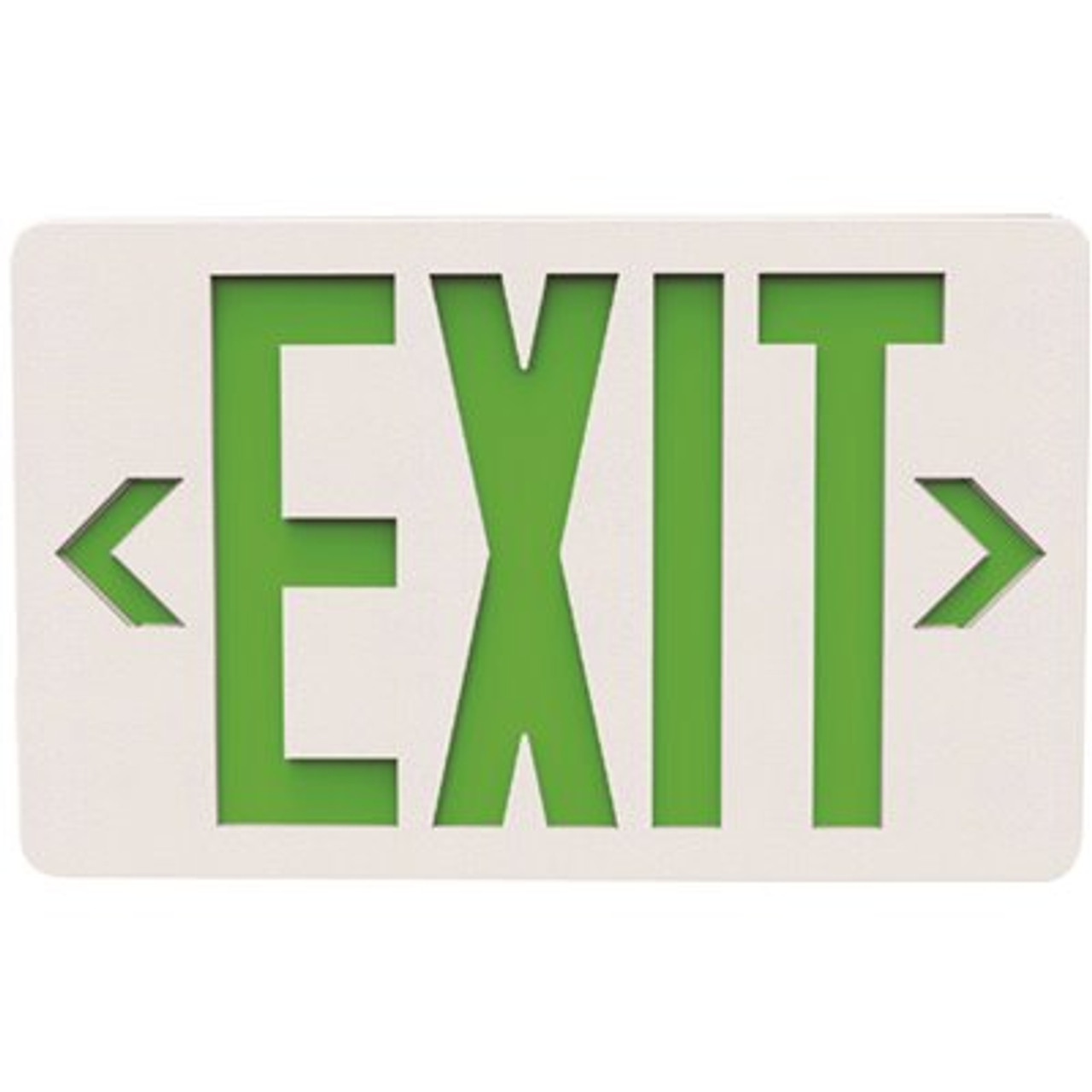 HALCO LIGHTING TECHNOLOGIES Evade 120-Volt/277-Volt Integrated LED White with Green Exit Sign Remote Capacity