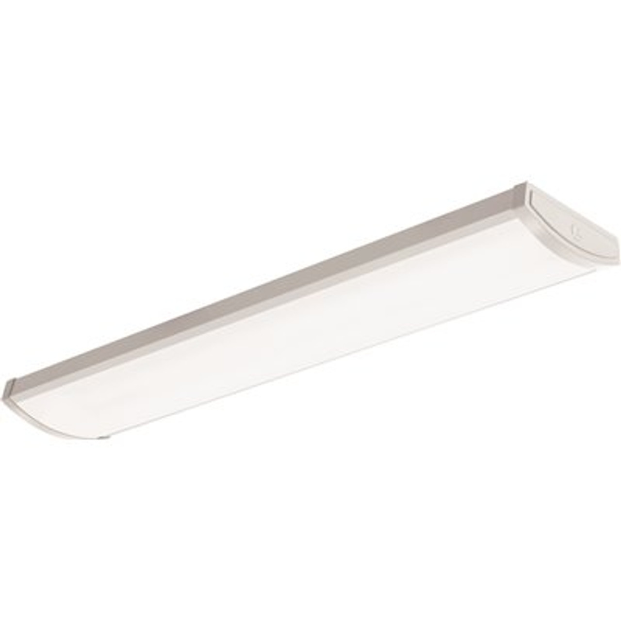 Lithonia Lighting Contractor Select 4 ft. 5000 Lumens Integrated LED Dimmable White Wraparound Light Fixture, 4000K