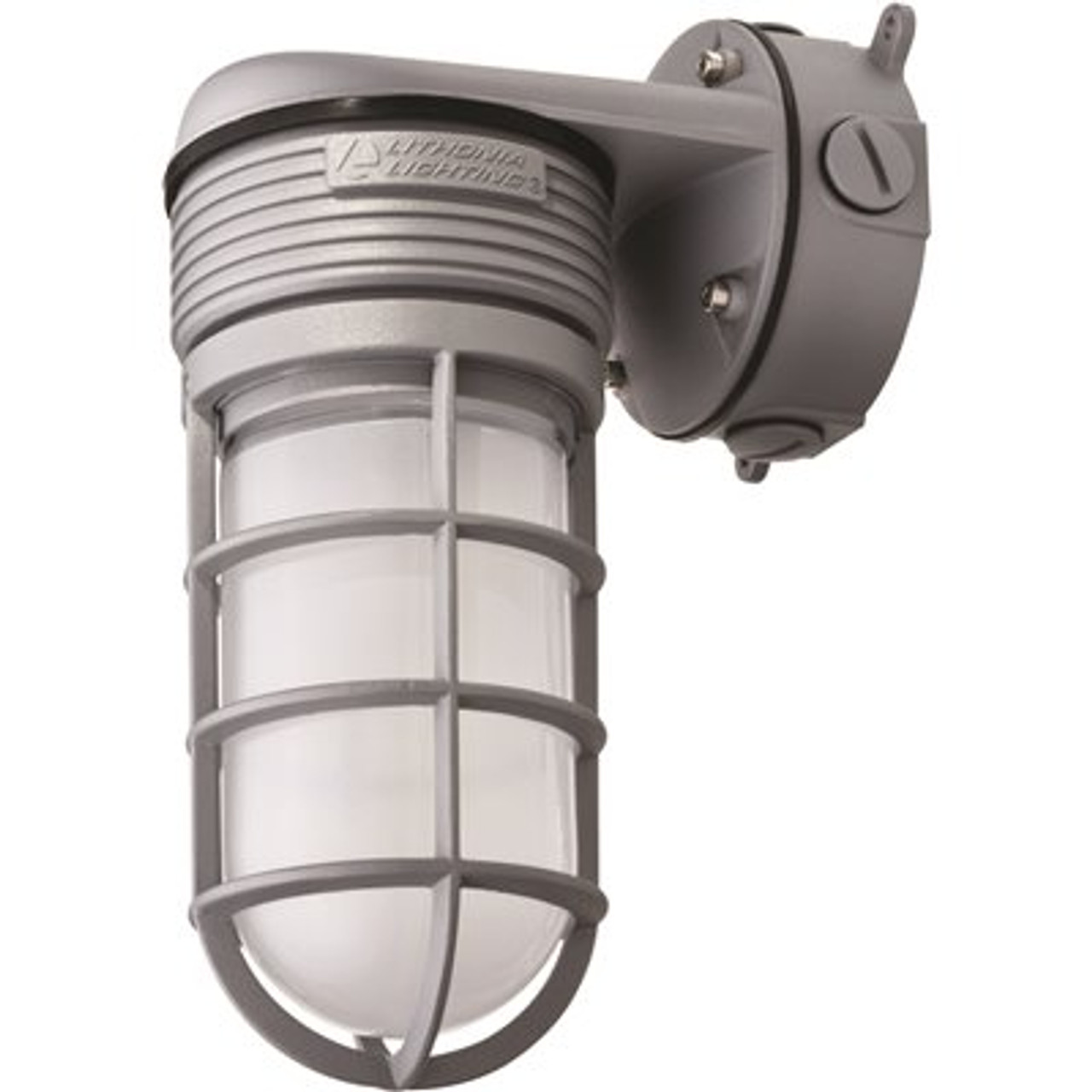 Lithonia Lighting Contractor Select 1 Light Gray 120/277 Integrated LED Outdoor Vapor Tight Wall Lantern Sconce 1-Pack