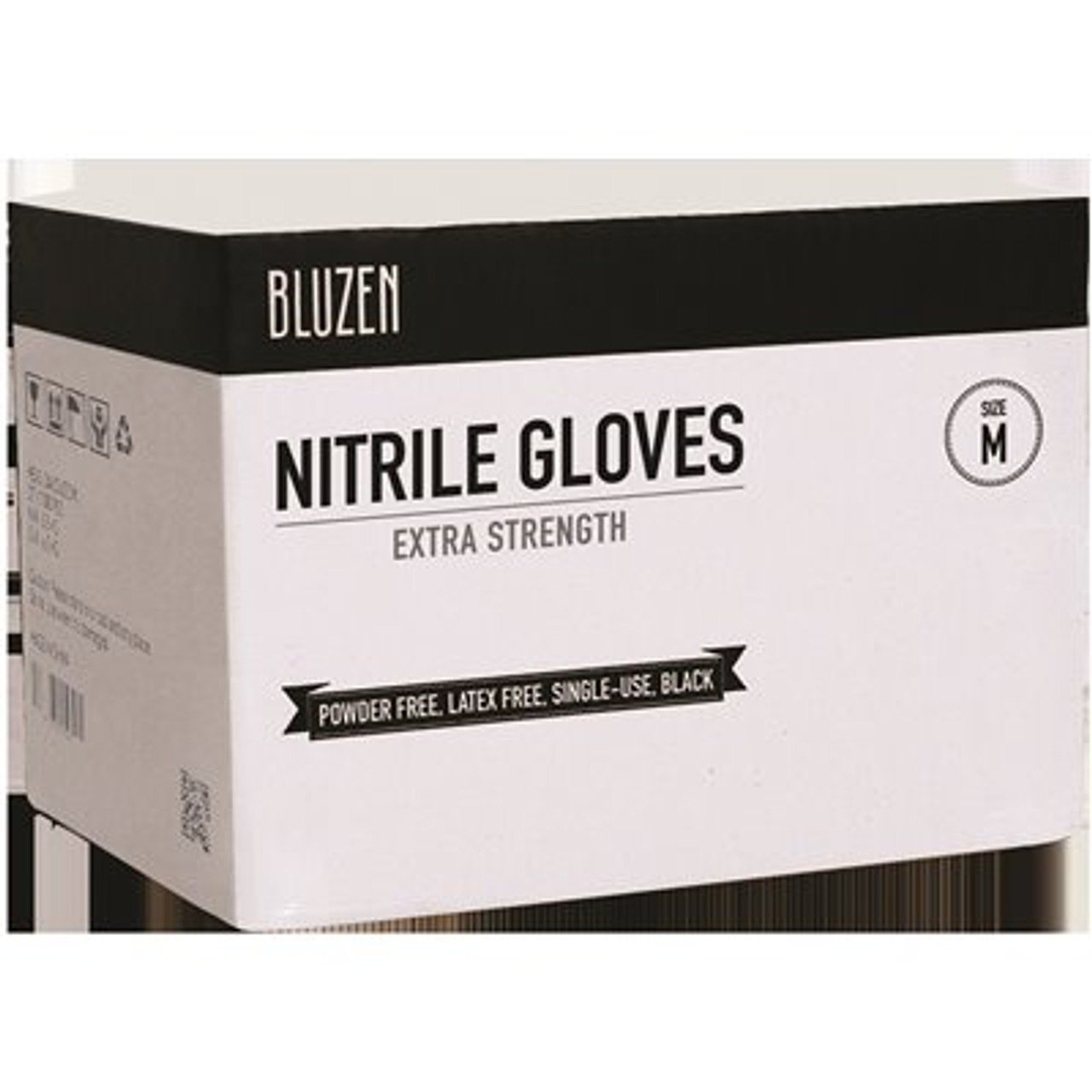 SAFETY WERCS Large Black Extra Strength 5mil Nitrile Gloves 1000 count case