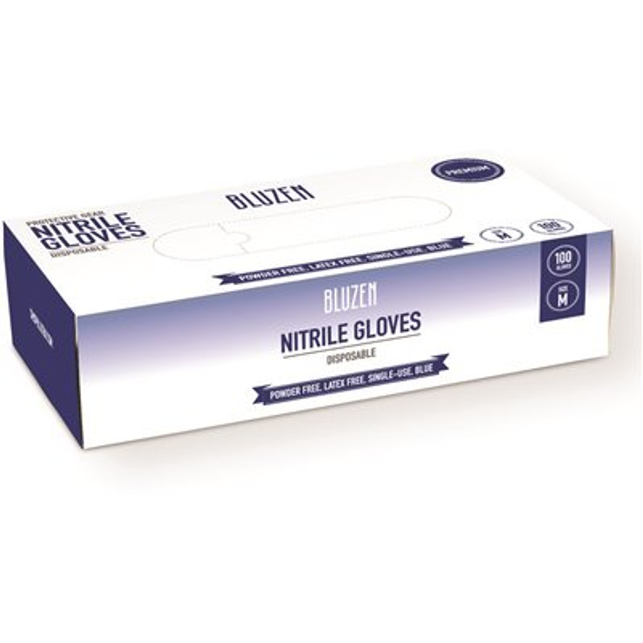 SAFETY WERCS Large Blue Industrial 4mil Nitrile Gloves 1000-Count Case
